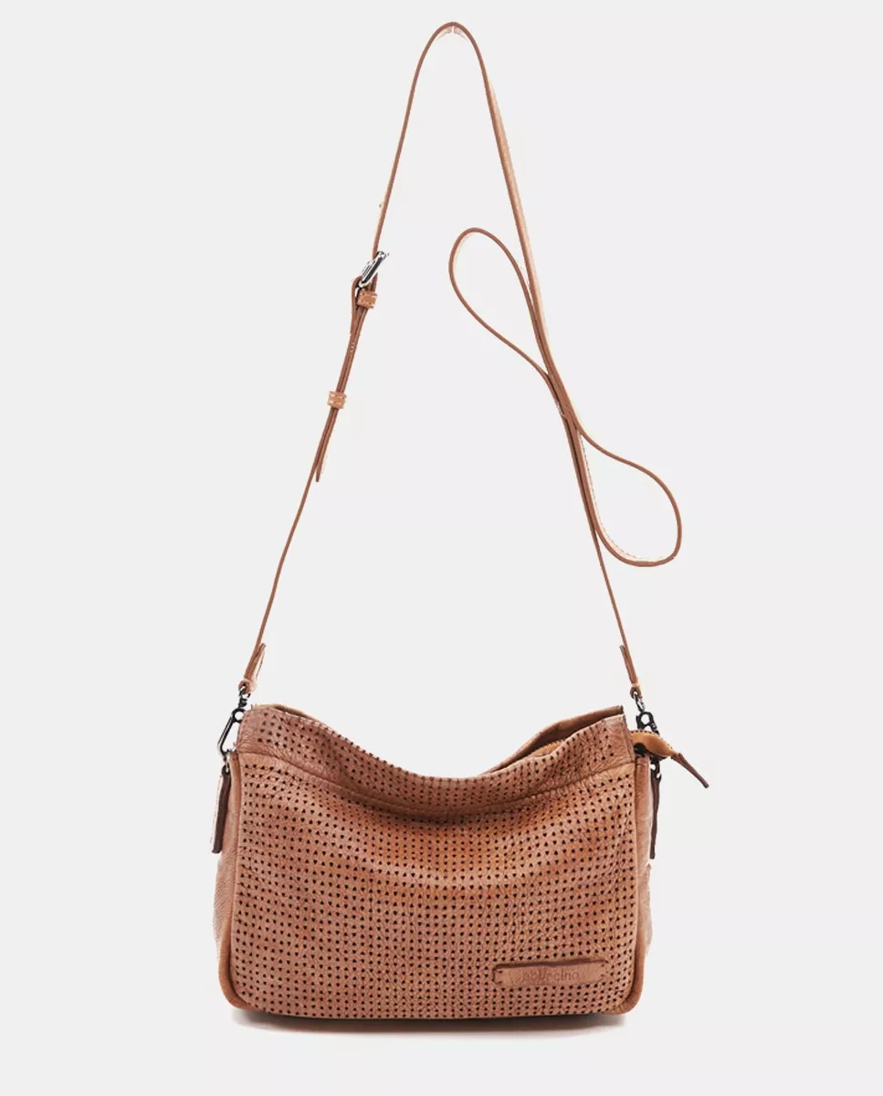 Abbacino - Bandolera De Piel Troquelada En Cognac barato