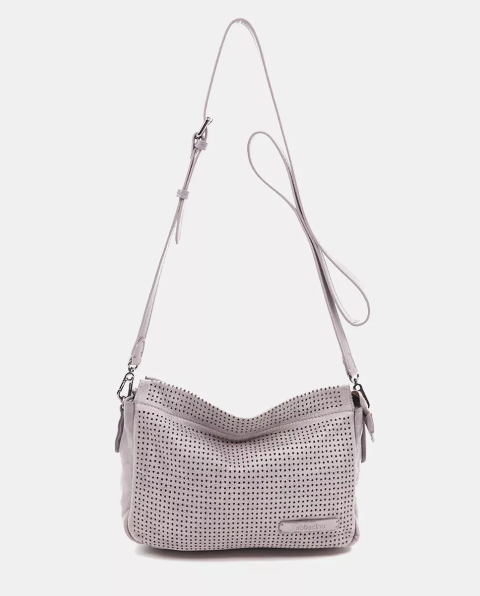 Abbacino - Bandolera De Piel Troquelada En Malva barato