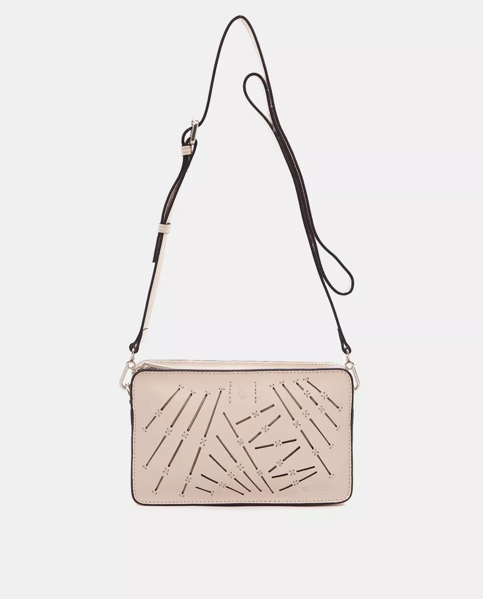 Abbacino - Bandolera Pequeña De Piel Troquela A En Beige barato