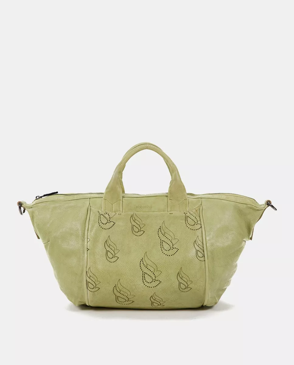 Abbacino - Bolso De Mano Tipo Bowling De Piel Troquelada Verde En Oferta Abbacino - Bolso De Mano Tipo Bowling De Piel Troquelada Verde Barato