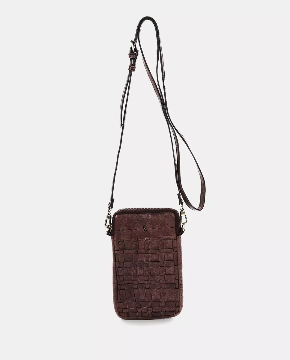 Abbacino - Bolso Para El Móvil En Piel Trenzada En Burdeos Con Bandolera Extraíble En Oferta Abbacino - Bolso Para El Móvil En Piel Trenzada En Burdeos Con Bandolera Extraíble Barato