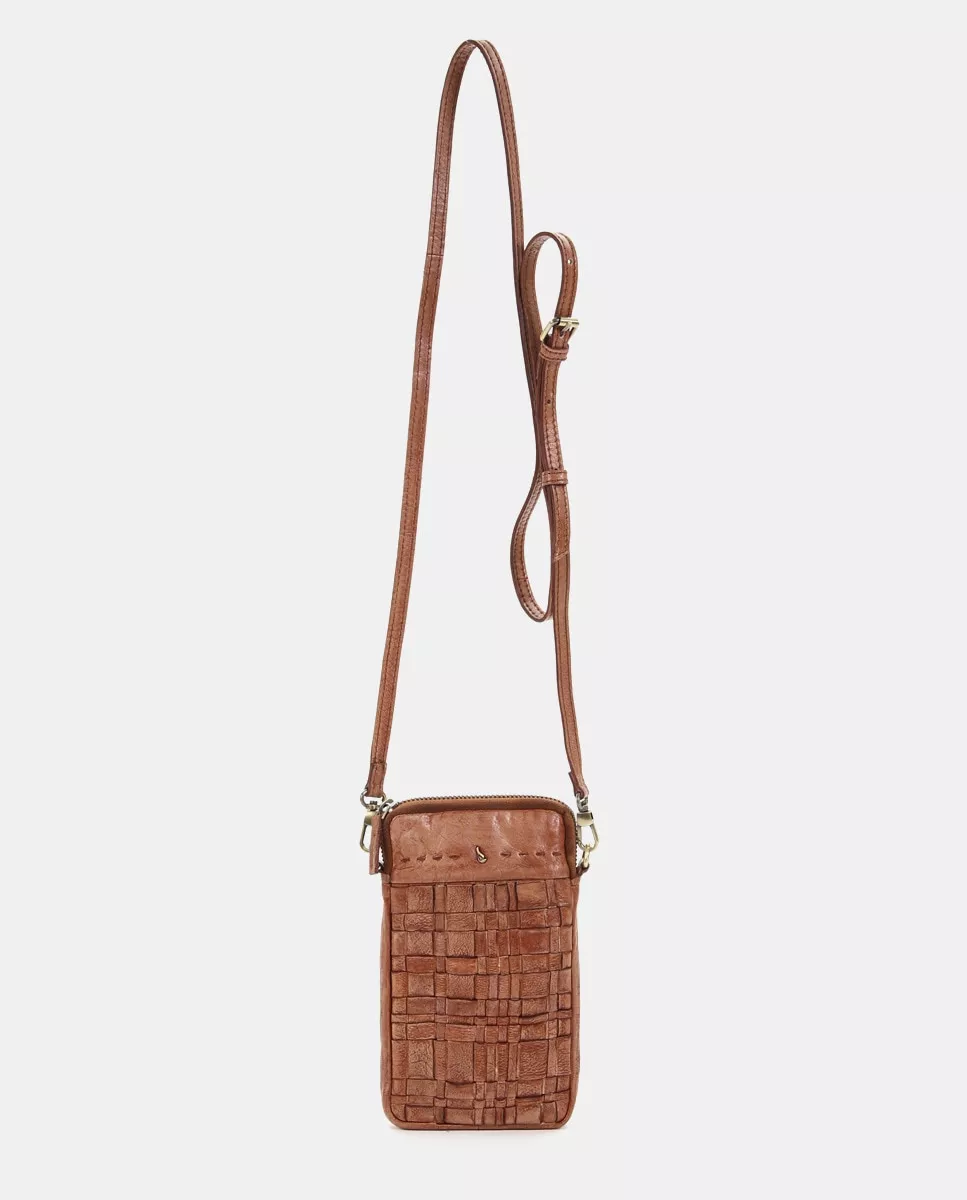 Abbacino - Bolso Para El Móvil En Piel Trenzada En Marrón Con Bandolera Extraíble En Oferta Abbacino - Bolso Para El Móvil En Piel Trenzada En Marrón Con Bandolera Extraíble Barato