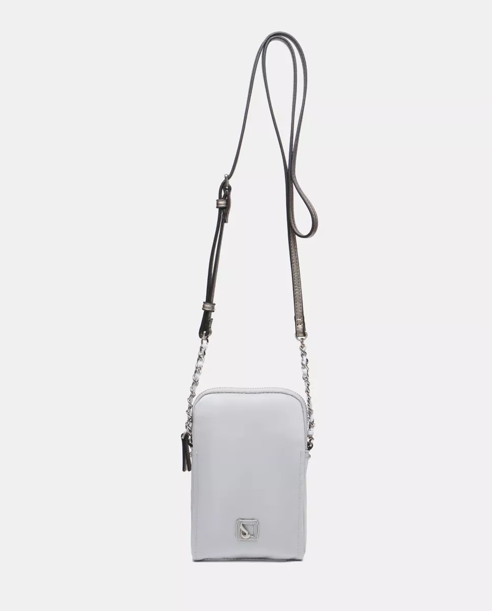 Abbacino - Bolso Para El Móvil Satinado En Gris Con Cremallera barato
