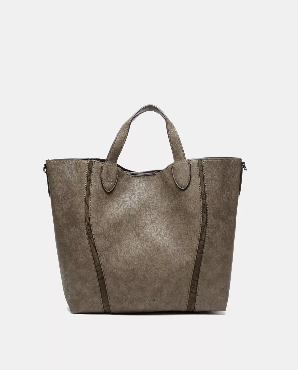 Abbacino - Bolso Shopper Grande En Verde Con Varias Asas barato
