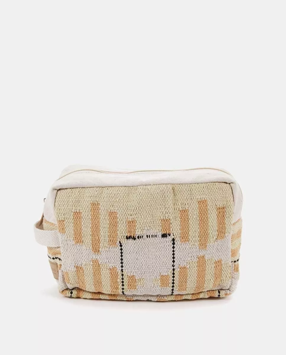 Abbacino - Neceser De Algodón Y Lúrex Con Print Geométrico En Amarillo barato