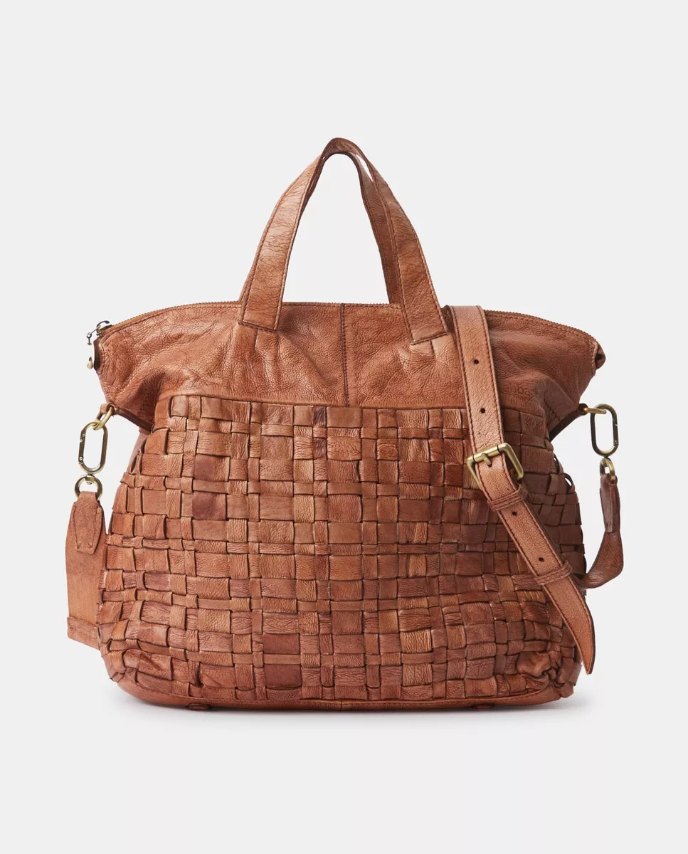 Abbacino - Shopper De Piel Trenzada En Marrón Con Bandolera Extraíble barato