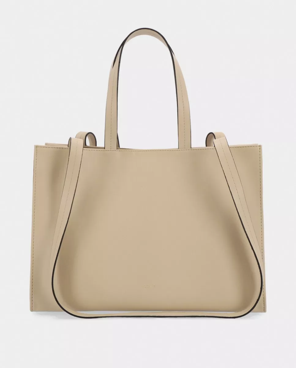 Alohas - Bolso De Mano De Piel En Crema Con Varias Asas barato