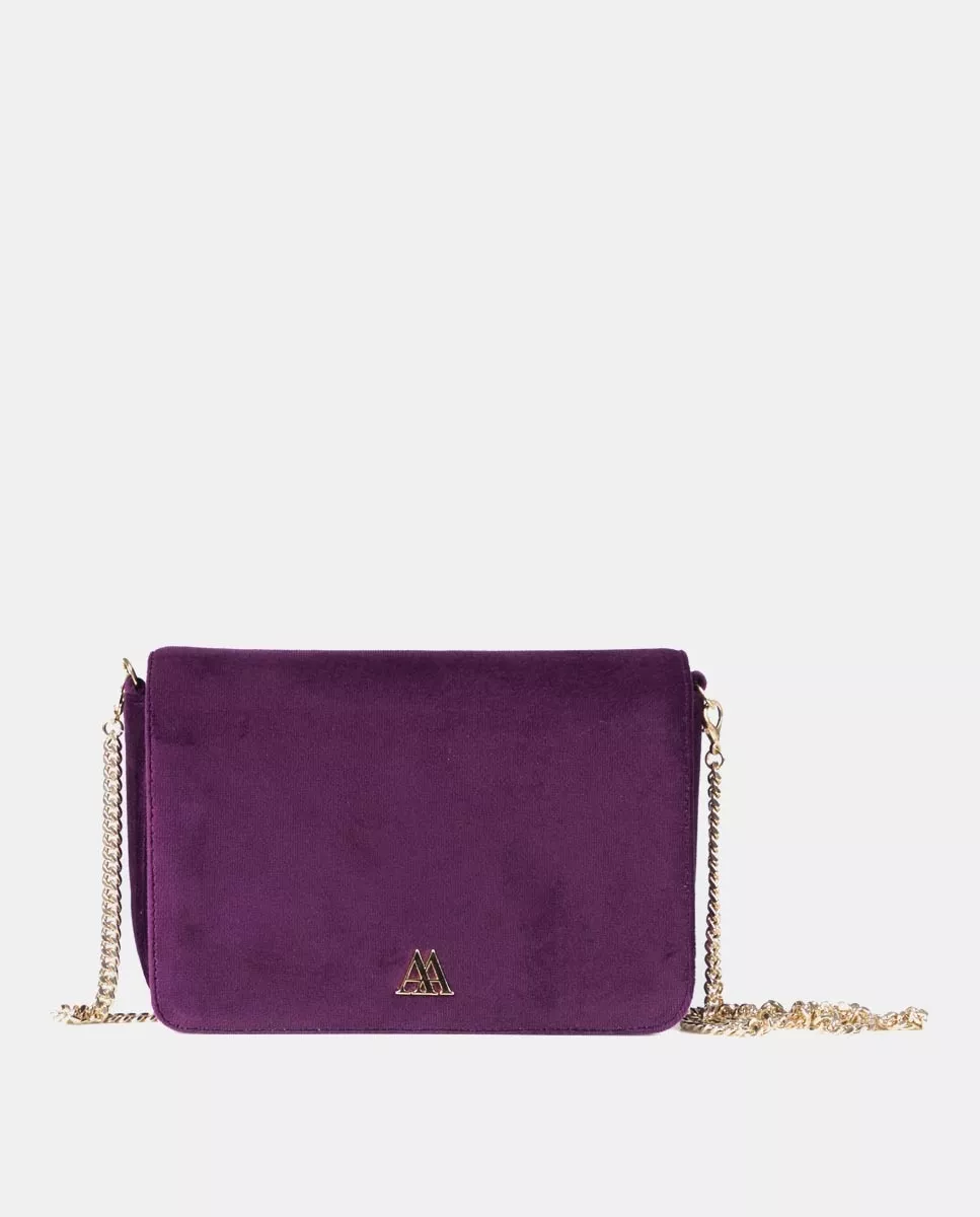 Ansa Per Ansa - Bandolera De Fiesta De Terciopelo En Morado Con Asa De Cadena barato