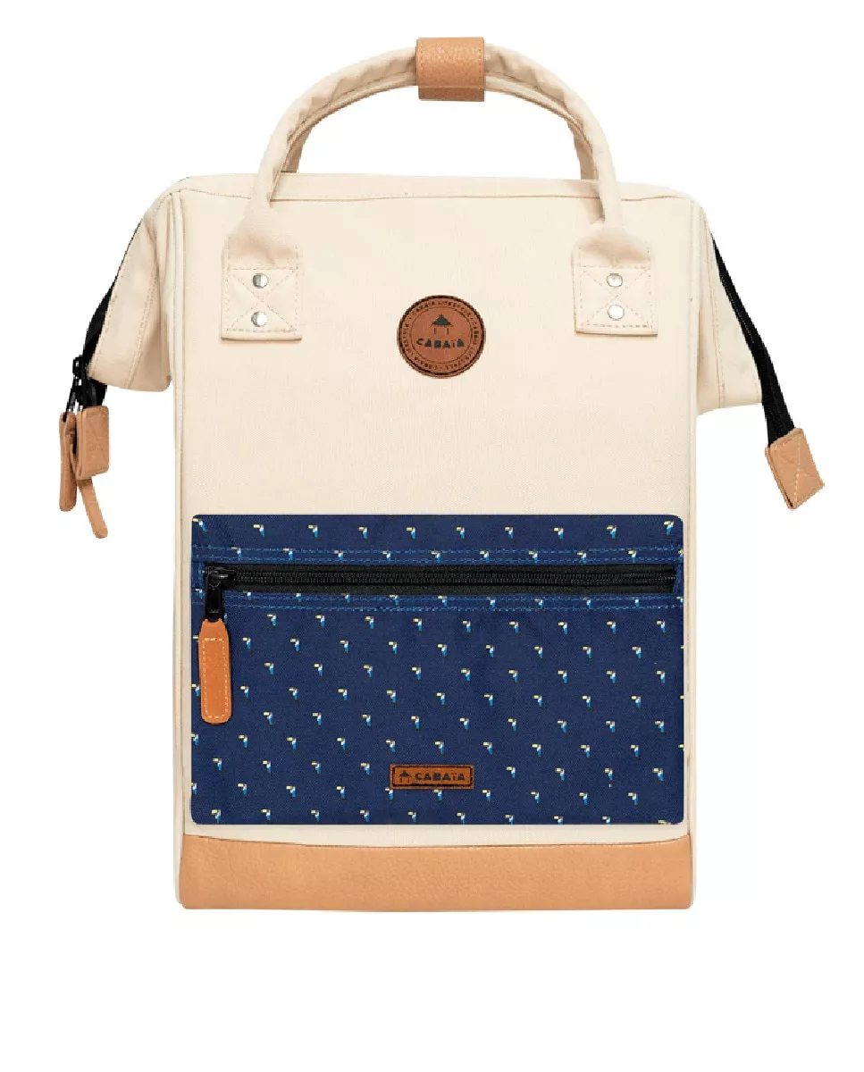Cabaia - Mochila Unisex Captown En Tono Crema Con Cremallera