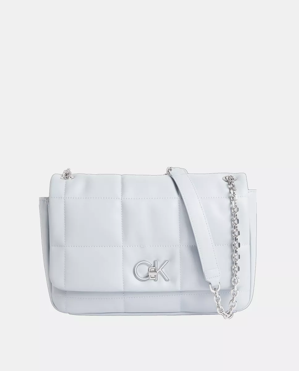 Calvin Klein - Bandolera Acolchada En Azul Claro Con Solapa barato