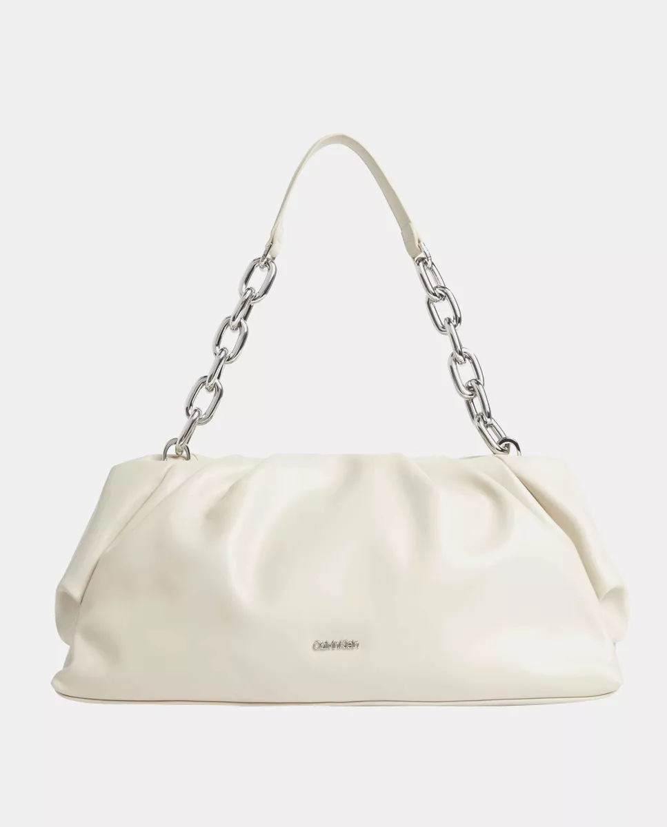 Calvin Klein - Bolso De Hombro Beige Con Logo barato
