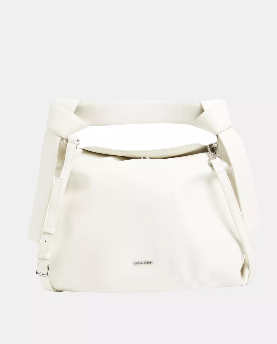 Calvin Klein - Bolso De Hombro Símil Piel En Blanco Con Bandolera En Oferta Calvin Klein - Bolso De Hombro Símil Piel En Blanco Con Bandolera Barato