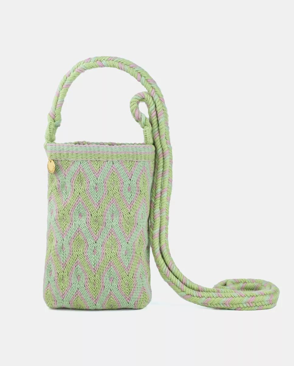 Castellano Ethnic Origins - Bandolera Pequeña Makki Tejida A Mano Étnica En Verde En Oferta Castellano Ethnic Origins - Bandolera Pequeña Makki Tejida A Mano Étnica En Verde Barato