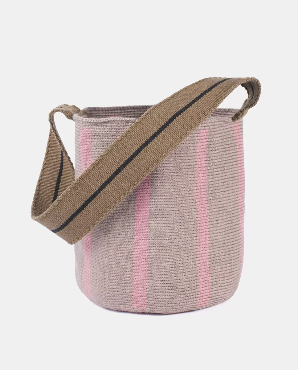 Castellano Ethnic Origins - Bolso De Hombro Isashi Tejido A Mano En Morado Con Cierre Ajustable En Oferta Castellano Ethnic Origins - Bolso De Hombro Isashi Tejido A Mano En Morado Con Cierre Ajustable Barato