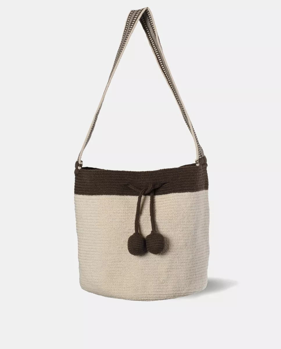Castellano Ethnic Origins - Bolso De Hombro Püsiaa Tejido A Mano étnico En Beige Con Cierre Ajustable barato