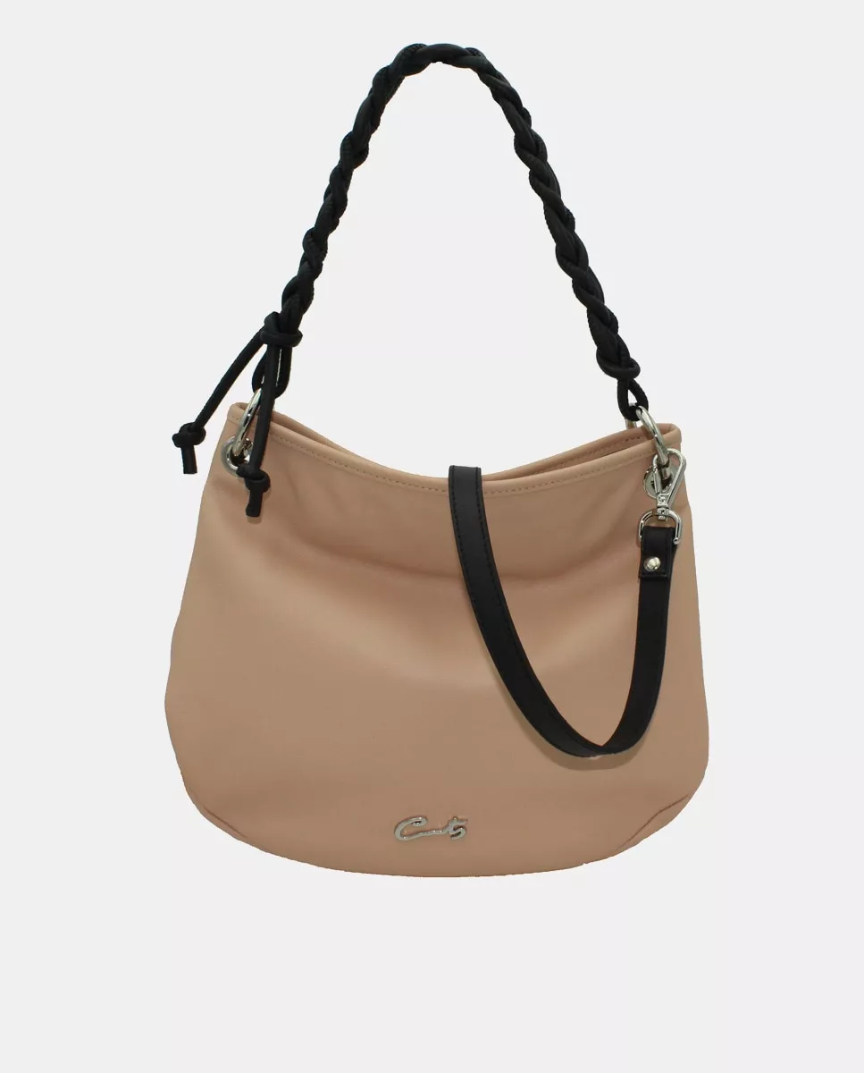 Cats - Hobo De Piel En Nude Con Cierre Cremallera Y Bandolera Extraíble En Oferta Cats - Hobo De Piel En Nude Con Cierre Cremallera Y Bandolera Extraíble Barato
