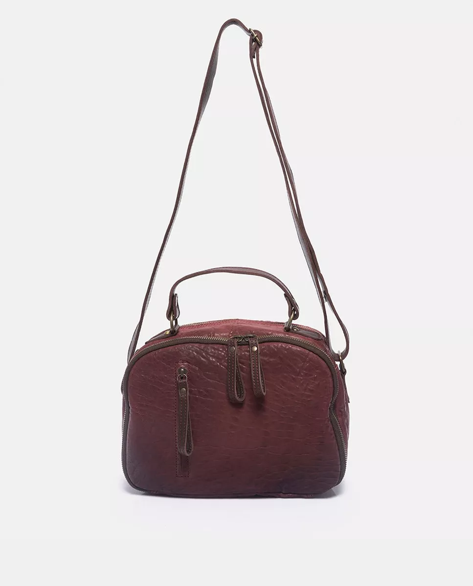 Cuirot´s - Bandolera Australia De Piel En Burdeos Con Asa Corta barato