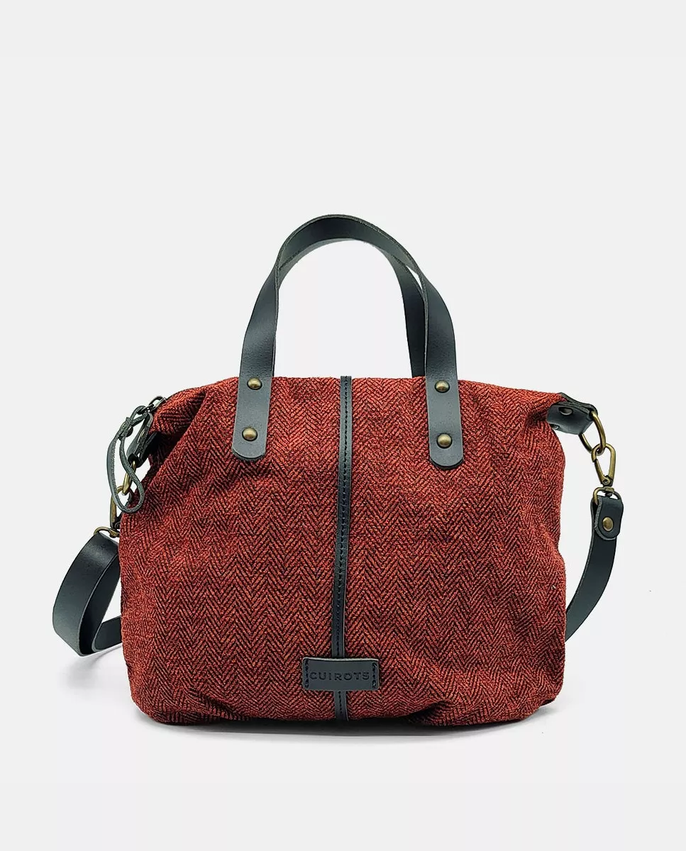 Cuirot´s - Bolso De Hombro Espigot De Lana De Espigas En Color Burdeos barato