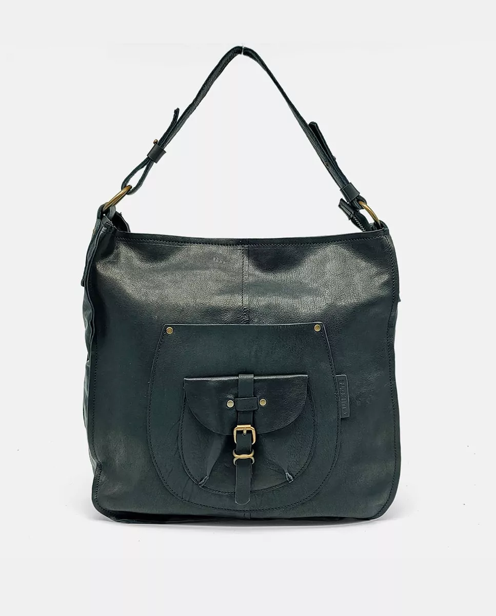 Cuirot´s - Hobo Grande Country De Piel En Negro Con Bolsillo barato