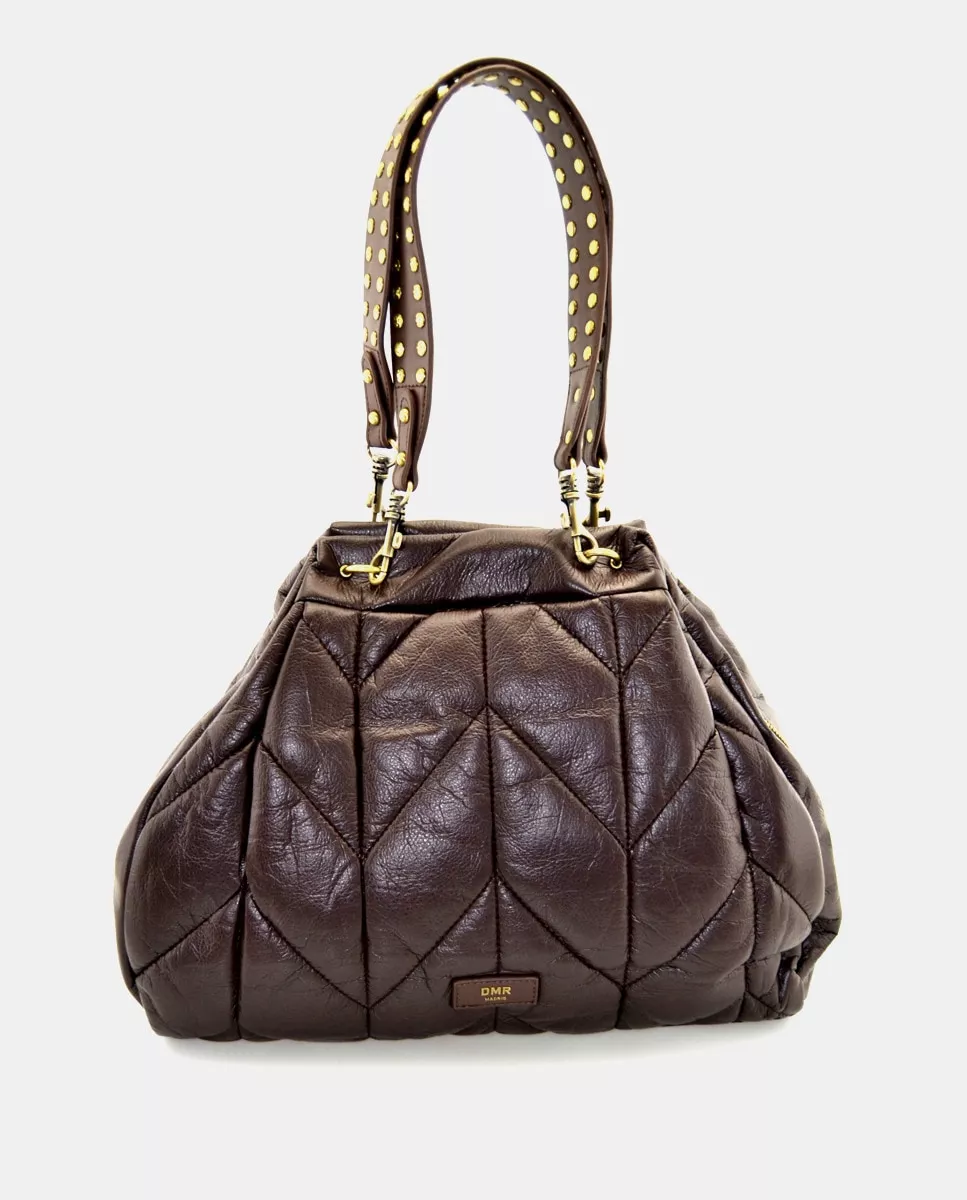 DMR - Bolso De Hombro En Marrón Oscuro Con Efecto Chanelado barato