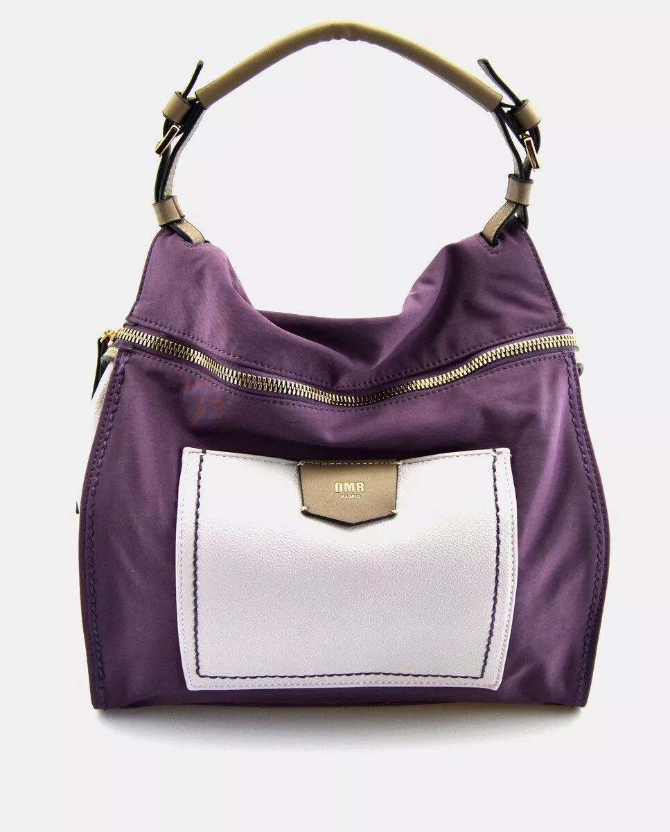 DMR - Bolso De Hombro Grande De Nylon En Morado Con Bandolera Extraíble barato