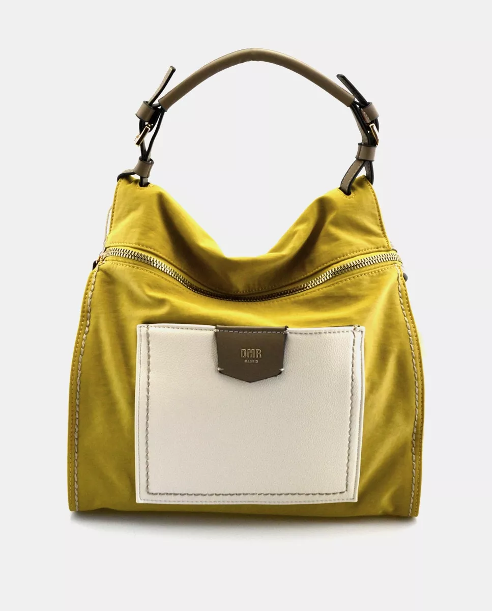 DMR - Bolso De Hombro Grande De Nylon En Mostaza Con Bandolera Extraíble barato