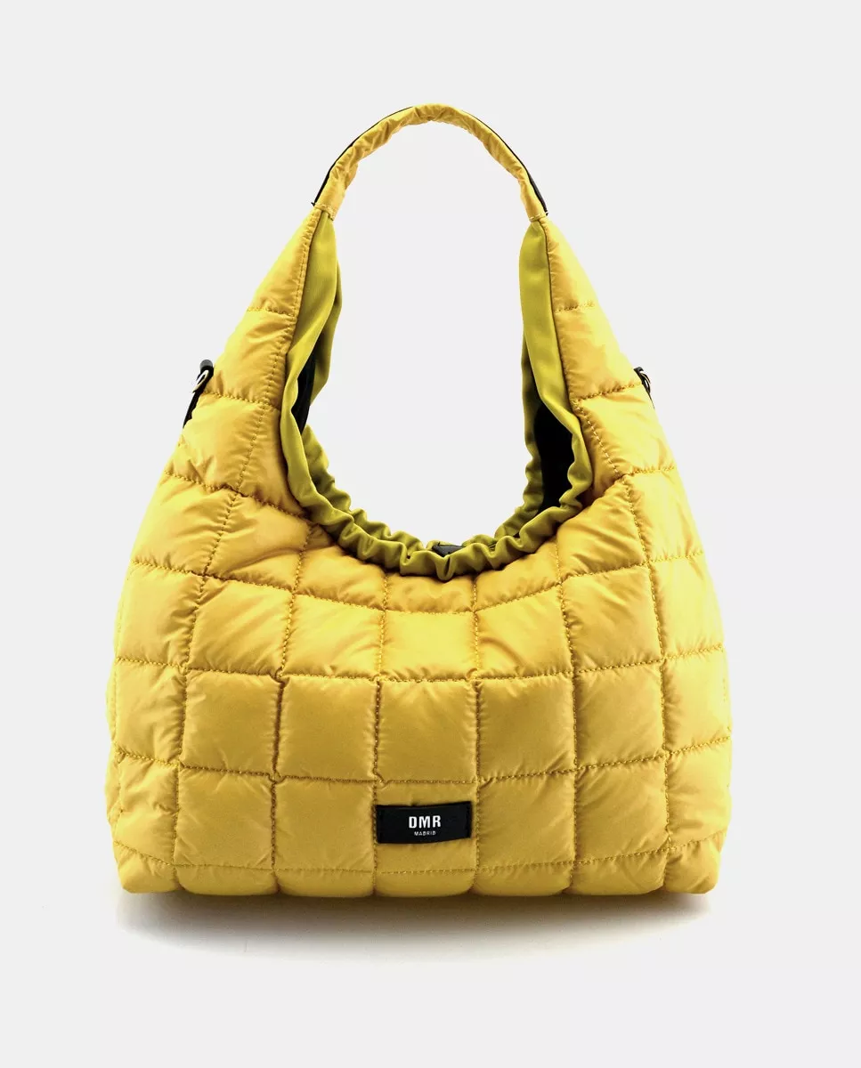 Dmr - Hobo Grande De Nylon Acolchado En Mostaza Con Bandolera Extraíble En Oferta Dmr - Hobo Grande De Nylon Acolchado En Mostaza Con Bandolera Extraíble Barato