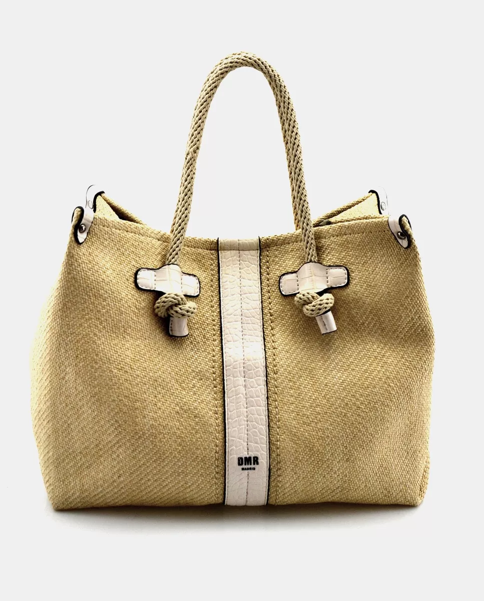 Dmr - Shopper En Natural Con Asa Trenzada Cierre De Imán En Oferta Dmr - Shopper En Natural Con Asa Trenzada Cierre De Imán Barato