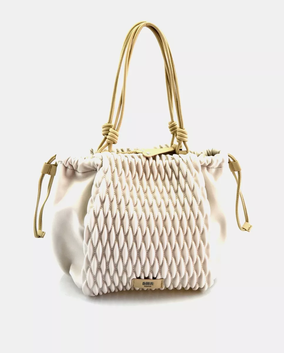 Dmr - Shopper Guateado En Beige Con Cordones Laterales En Oferta Dmr - Shopper Guateado En Beige Con Cordones Laterales Barato