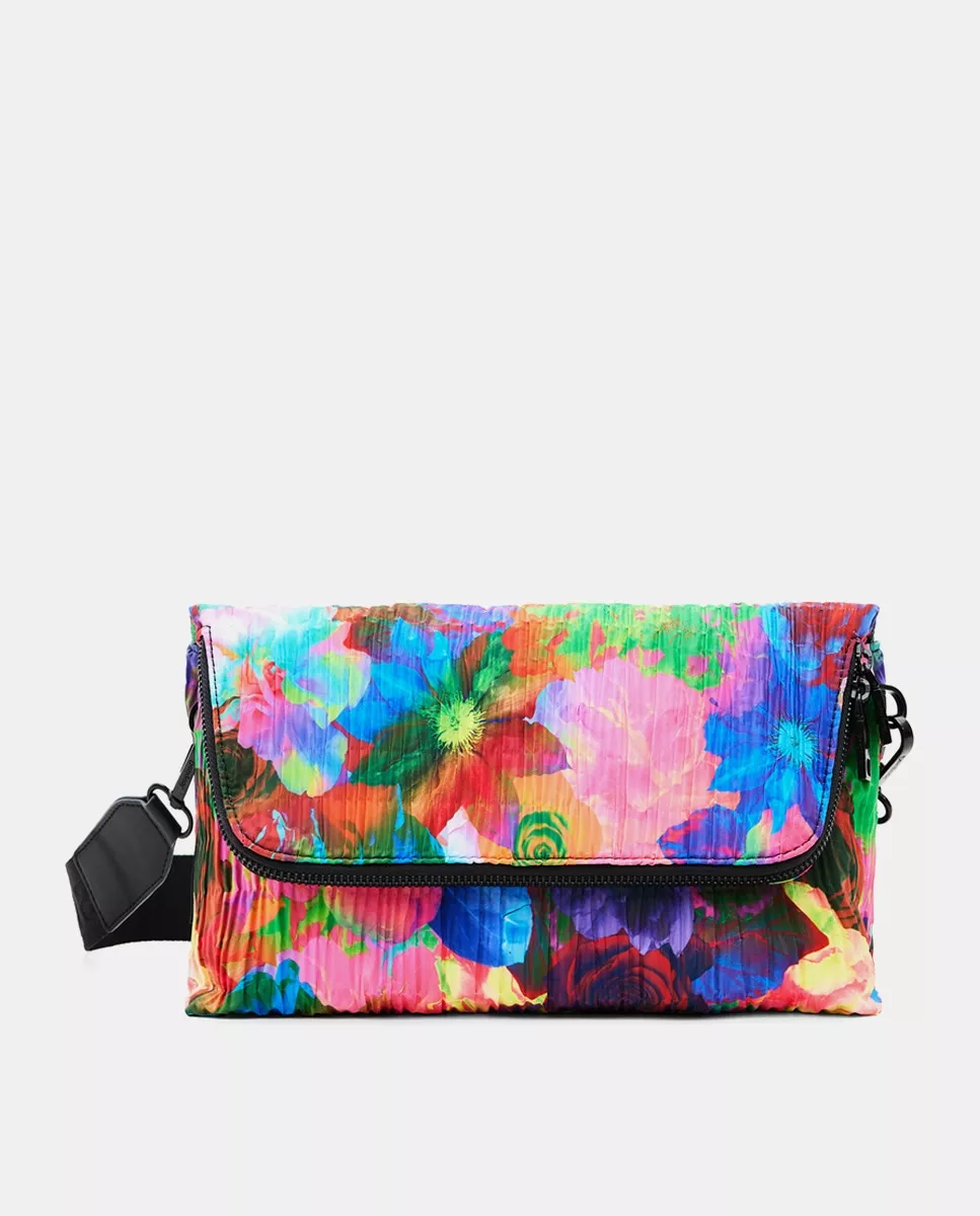 Desigual - Bandolera De Nylon Con Estampado De Flores Multicolor barato