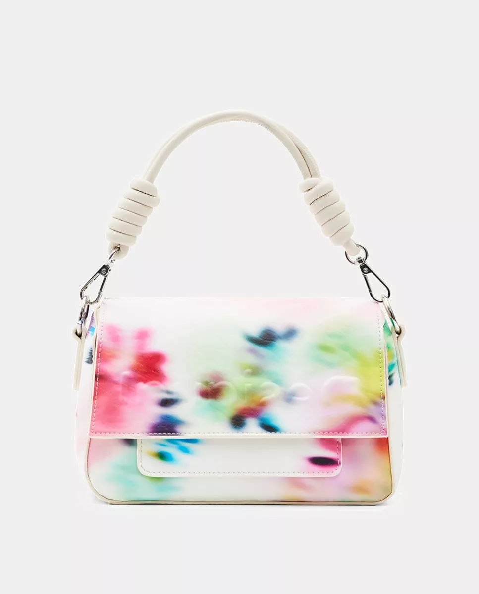 Desigual - Bandolera Pequeña Con Estampado De Flores Y Solapa barato