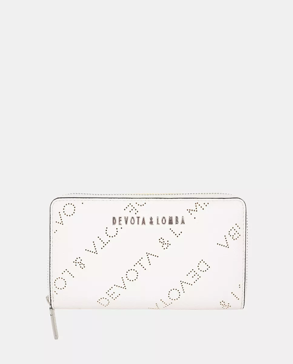 Devota & Lomba - Cartera De Mujer Bigger En Color Blanco Con Cierre Cremallera barato