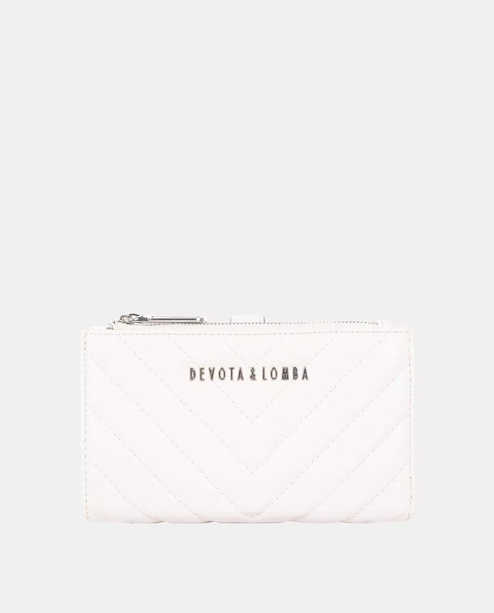 Devota & Lomba - Cartera De Mujer Spike Color Blanco Con Cierre Cremallera barato