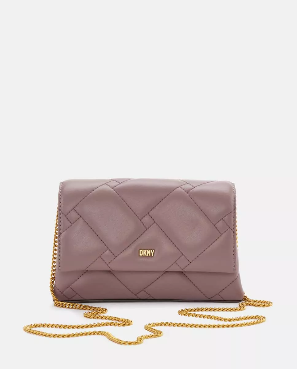 Dkny - Bandolera Mini De Piel De Cordero En Rosa Con Cierre De Imán barato