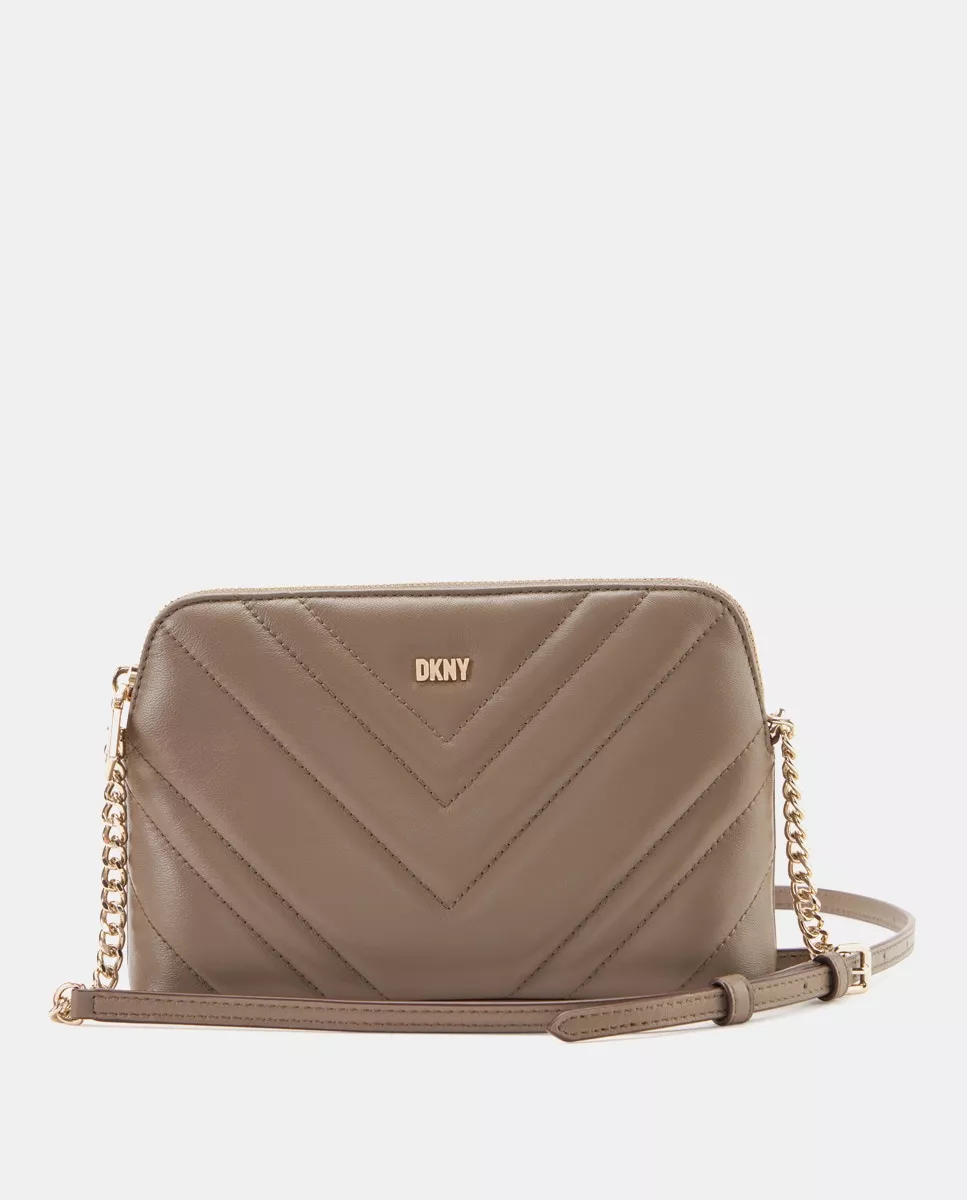 Dkny - Bandolera Pequeña De Piel De Cordero En Negro Con Cierre De Cremallera barato