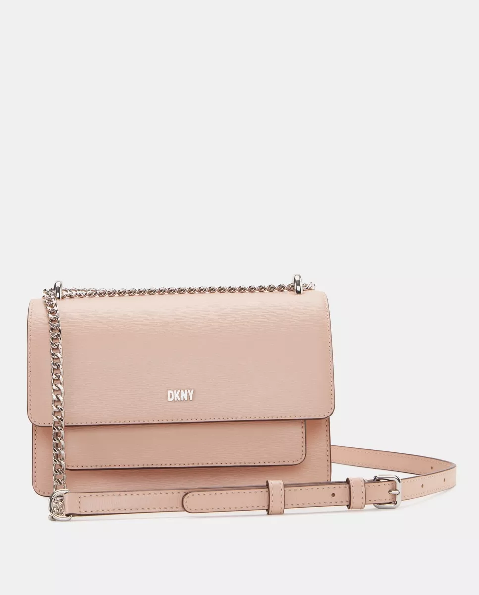 Dkny - Bandolera Pequeña De Piel Vacuna En Salmón Con Solapa barato