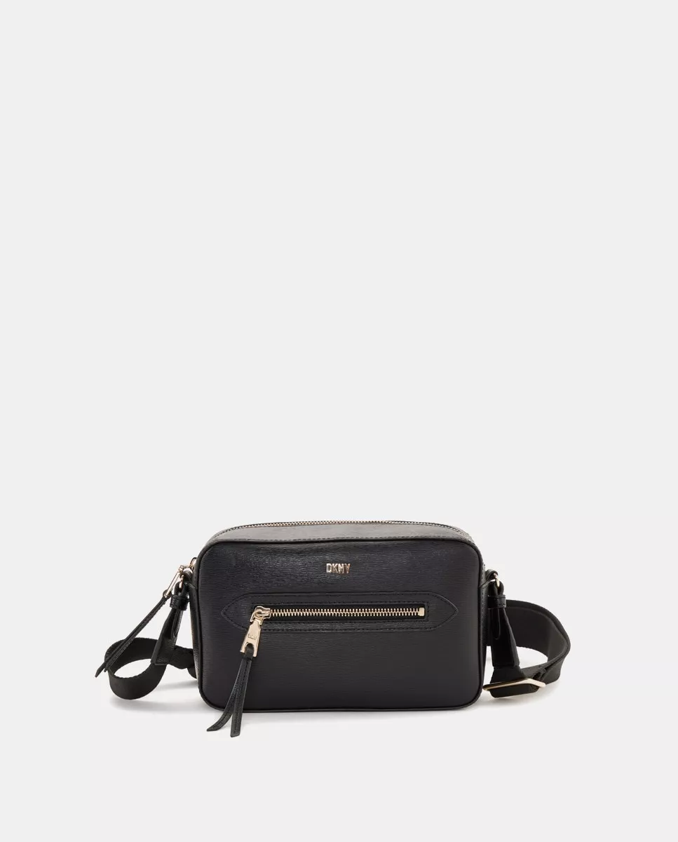 Dkny - Bolso De Hombro Pequeño En Negro Con Bolsillo Frontal barato