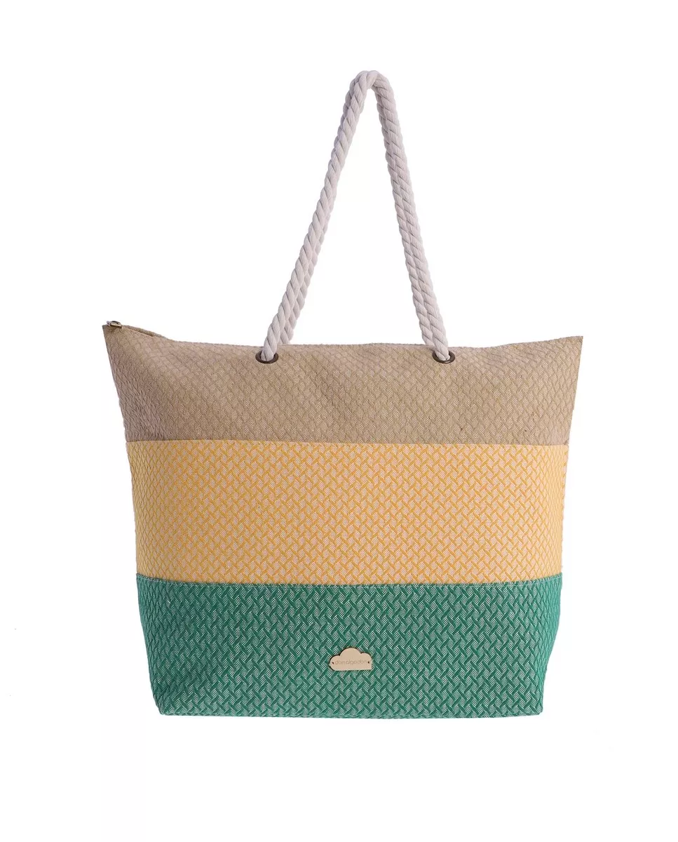 Don Algodón - Bolso De Playa Multicolor Con Cremallera barato