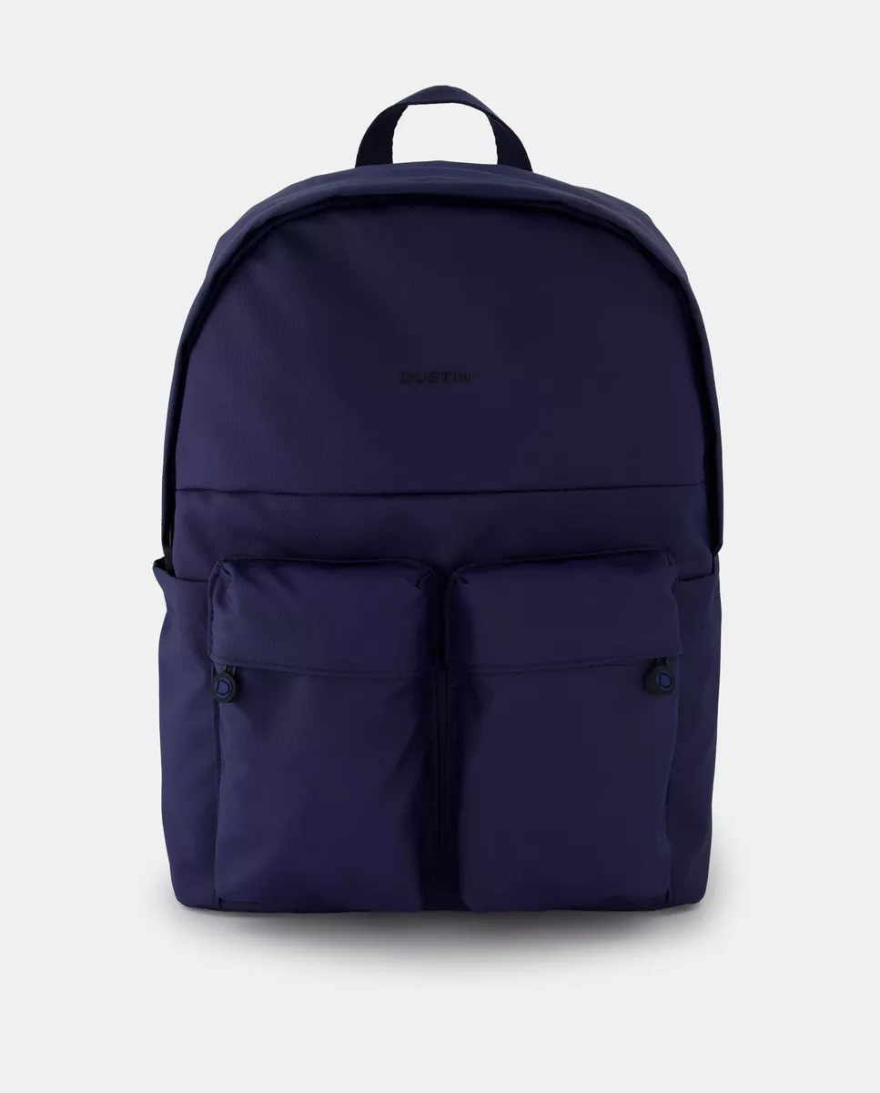 Dustin - Mochila En Azul Con Dos Bolsillo Frontales Y Cierre Cremallera barato