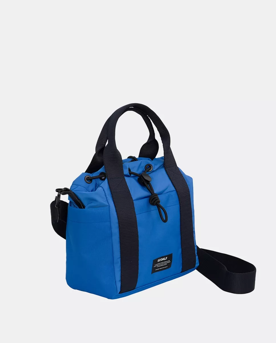 Ecoalf - Bolso De Hombro De Poliéster Reciclado En Azul Con Asa Bandolera barato