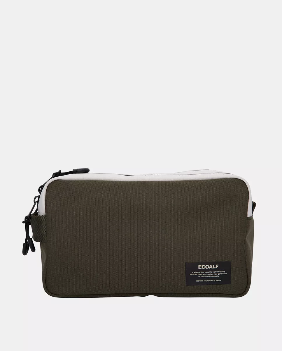 Ecoalf - Neceser Pequeño De Materiales Reciclado En Verde Militar Con Cierre Cremallera barato