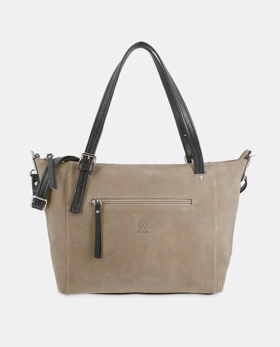 El Potro - Bolso Shopper De Piel En Topo Con Asa Regulable En Oferta El Potro - Bolso Shopper De Piel En Topo Con Asa Regulable Barato
