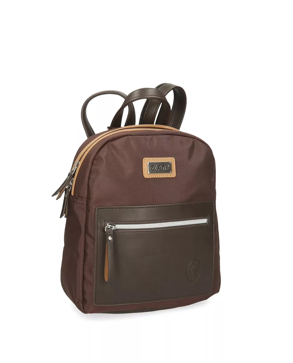 El Potro - Mochila De Mujer Chic Con Cremallera En Color Marrón barato