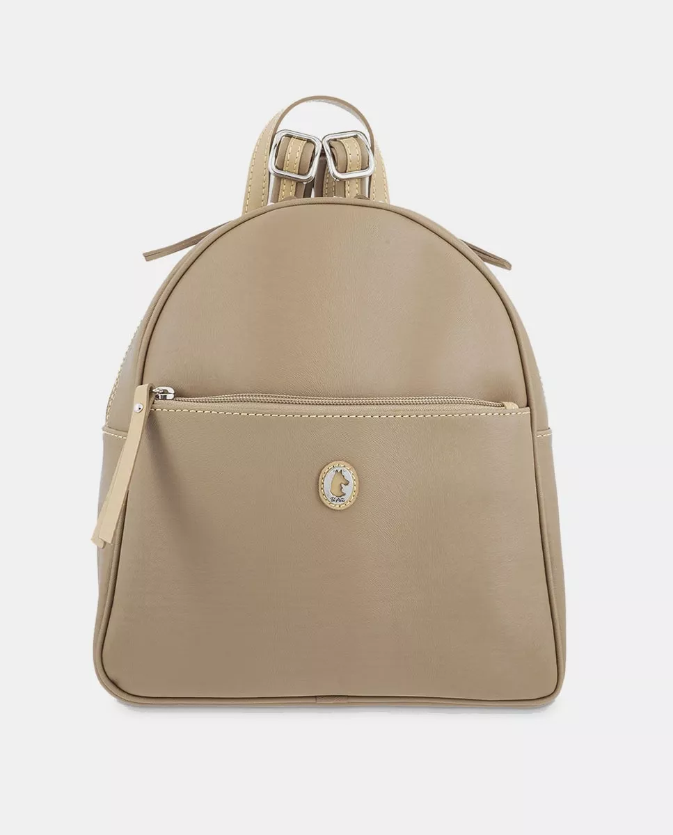 El Potro - Mochila En Camel Con Bolsillo Frontal Y Cierre Cremallera barato