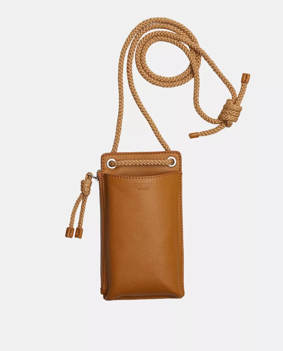 Esprit - Bolso Para Móvil Efecto Piel En Camel barato