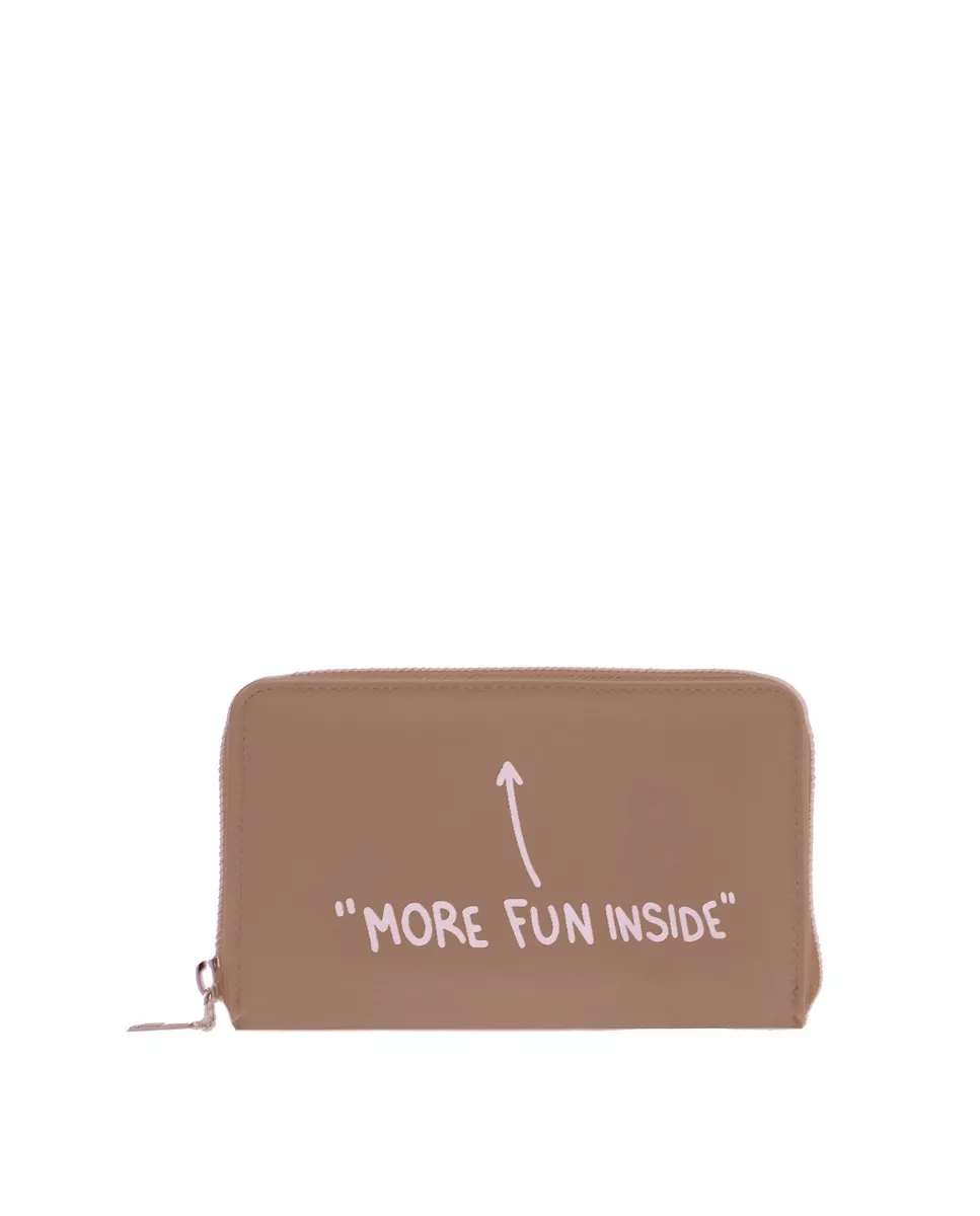 Fun & Basics - Cartera Mediana De Mujer Freya En Tejido De Color Beige Con Cremallera barato