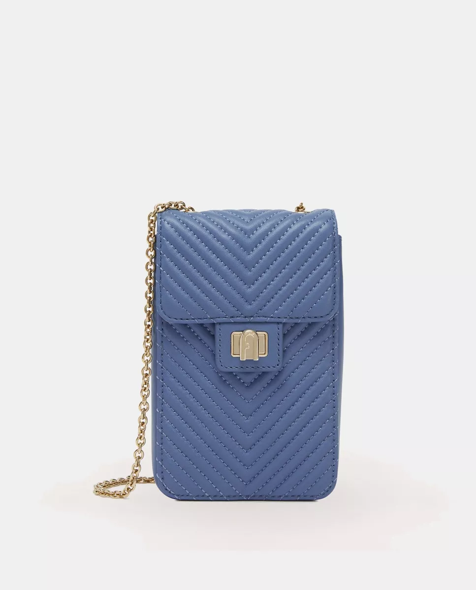 Furla - Bolso Para Móvil Pop Star De Piel En Azul Con Solapa En Oferta Furla - Bolso Para Móvil Pop Star De Piel En Azul Con Solapa Barato