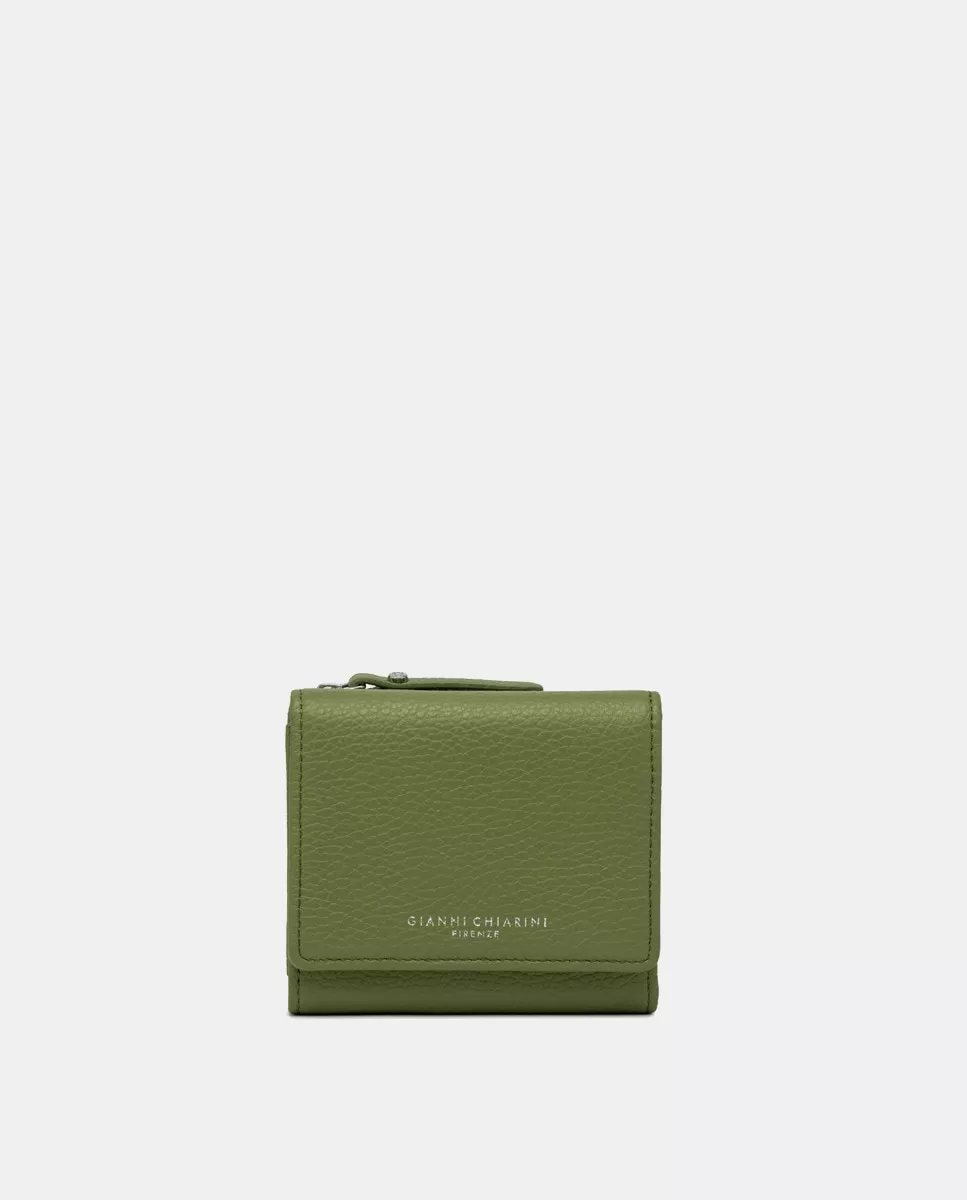 Gianni Chiarini - Cartera Mini De Piel Grabada En Verde Con Solapa Y Compartimentos Para Tarjeteros En Oferta Gianni Chiarini - Cartera Mini De Piel Grabada En Verde Con Solapa Y Compartimentos Para Tarjeteros Barato