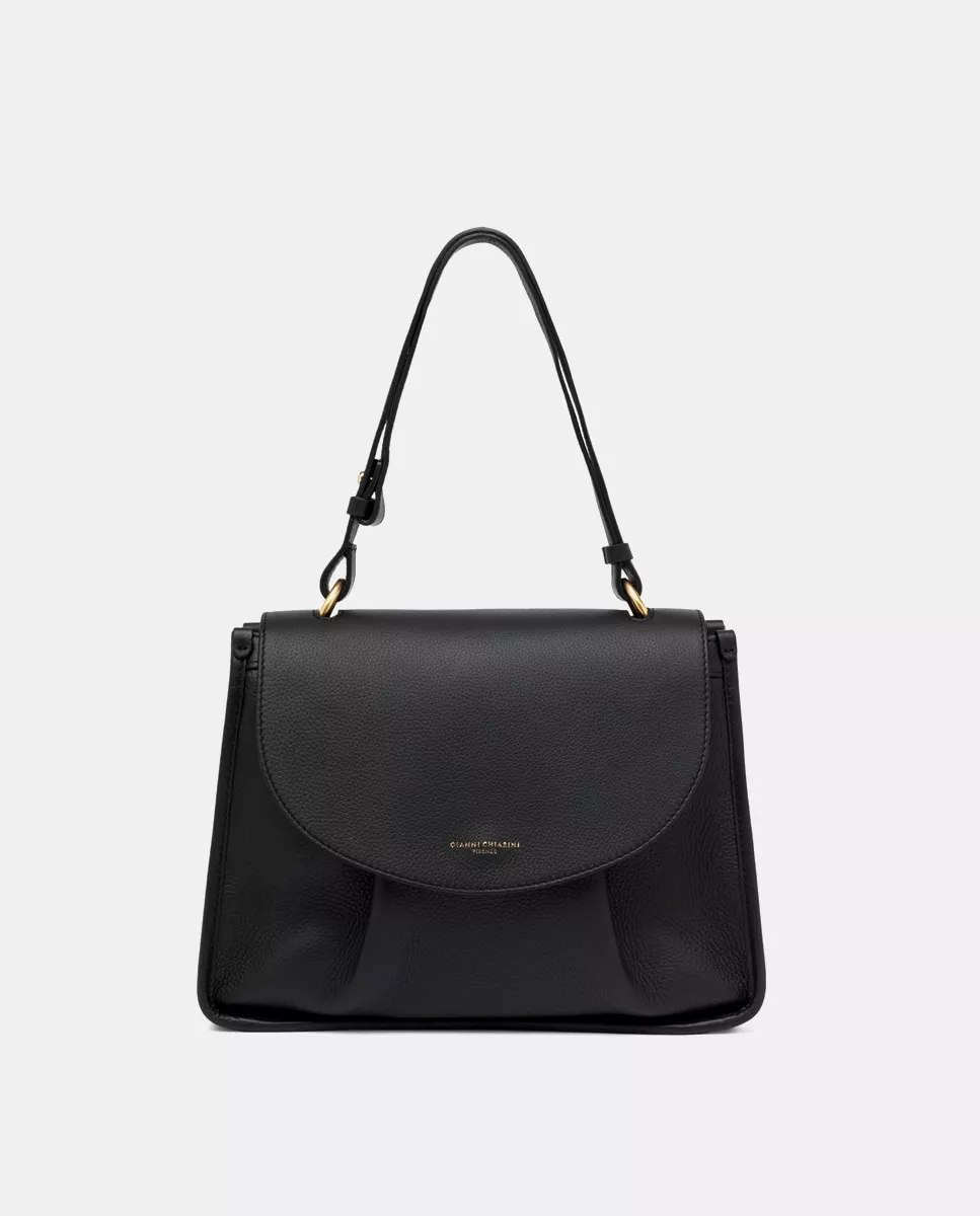 Gianni Chiarini - Hobo De Piel Louise En Negro Con Solapa Y Asa Regulable En Oferta Gianni Chiarini - Hobo De Piel Louise En Negro Con Solapa Y Asa Regulable Barato
