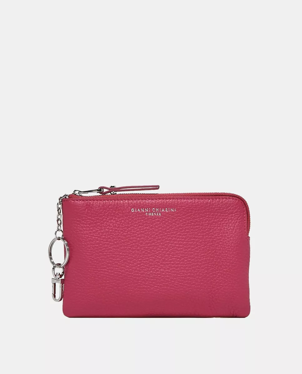 Gianni Chiarini - Monedero De Piel Grabada En Rosa Con Cremallera En Oferta Gianni Chiarini - Monedero De Piel Grabada En Rosa Con Cremallera Barato